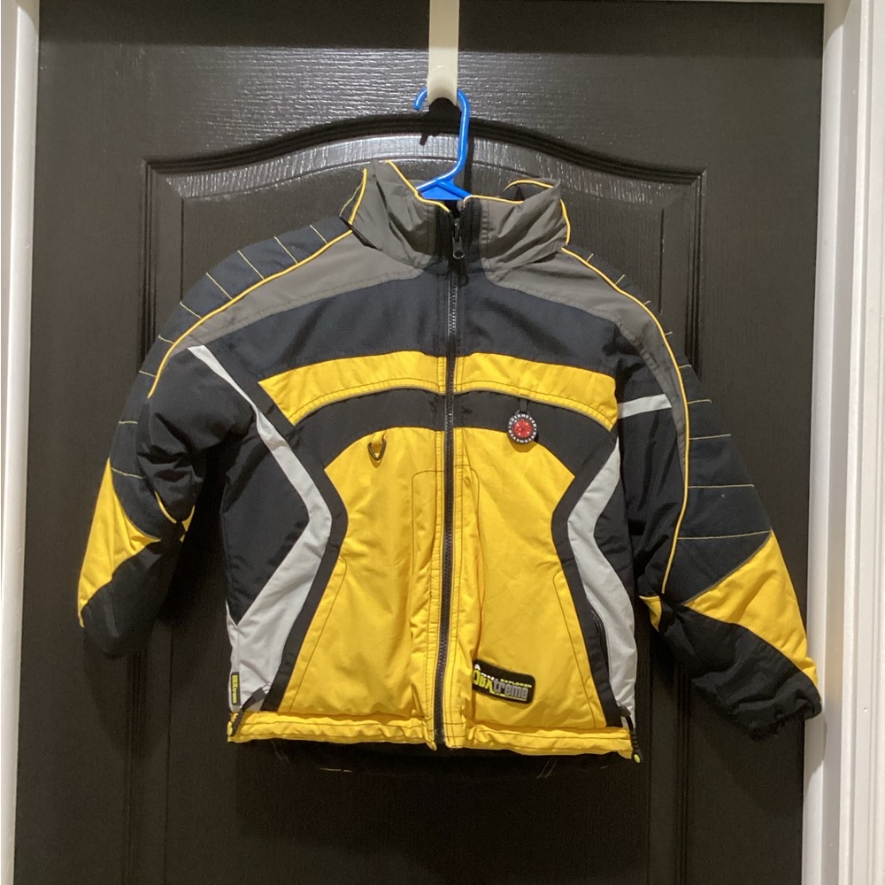 Obermeyer Yellow and Black Kids' Jacket Reversible